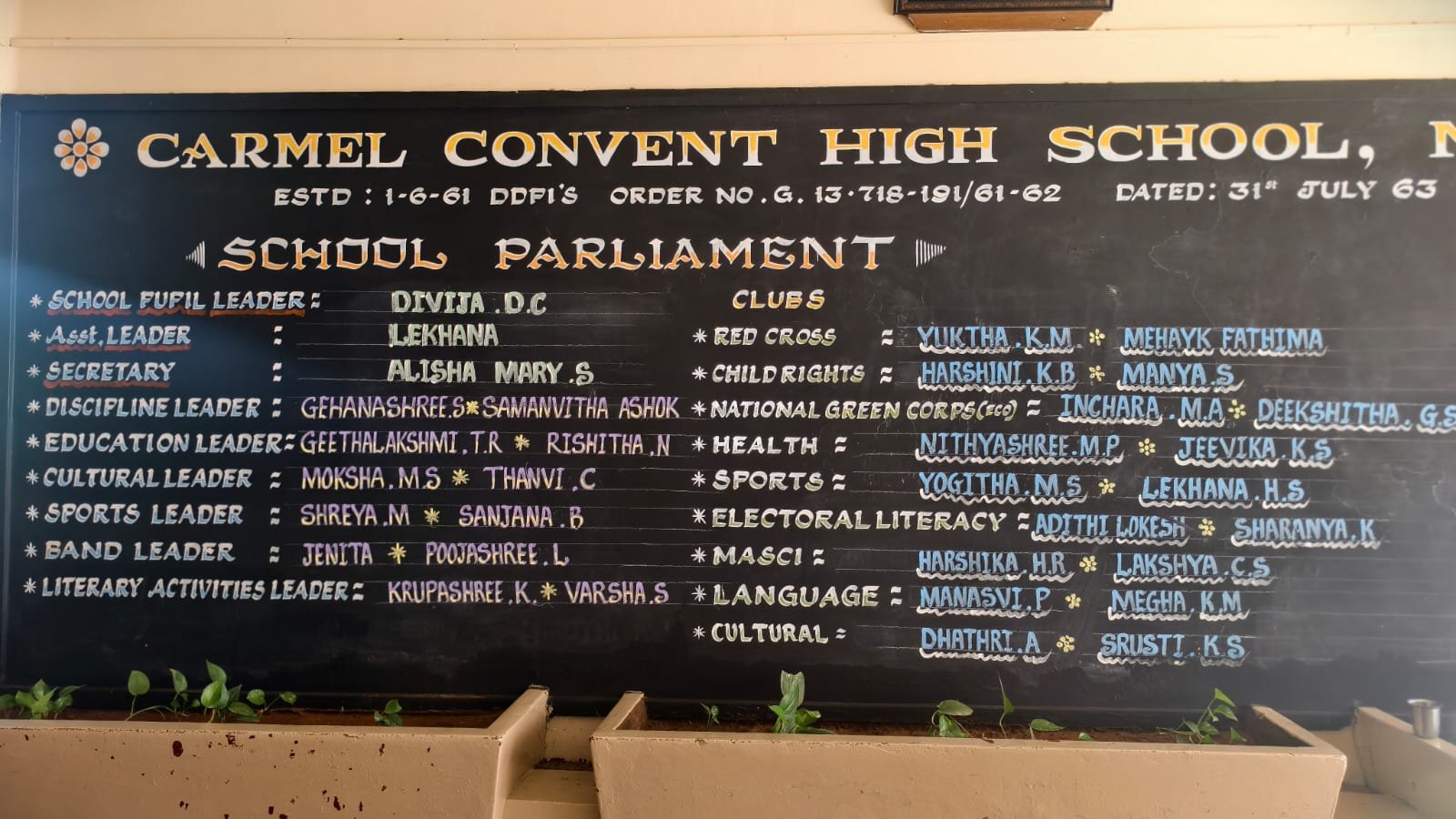 School Parliament of Carmel Convent High School